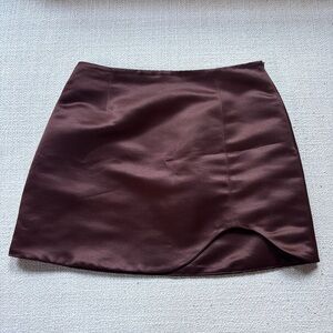 SANDY LIANG Brown Cut Mini Skirt